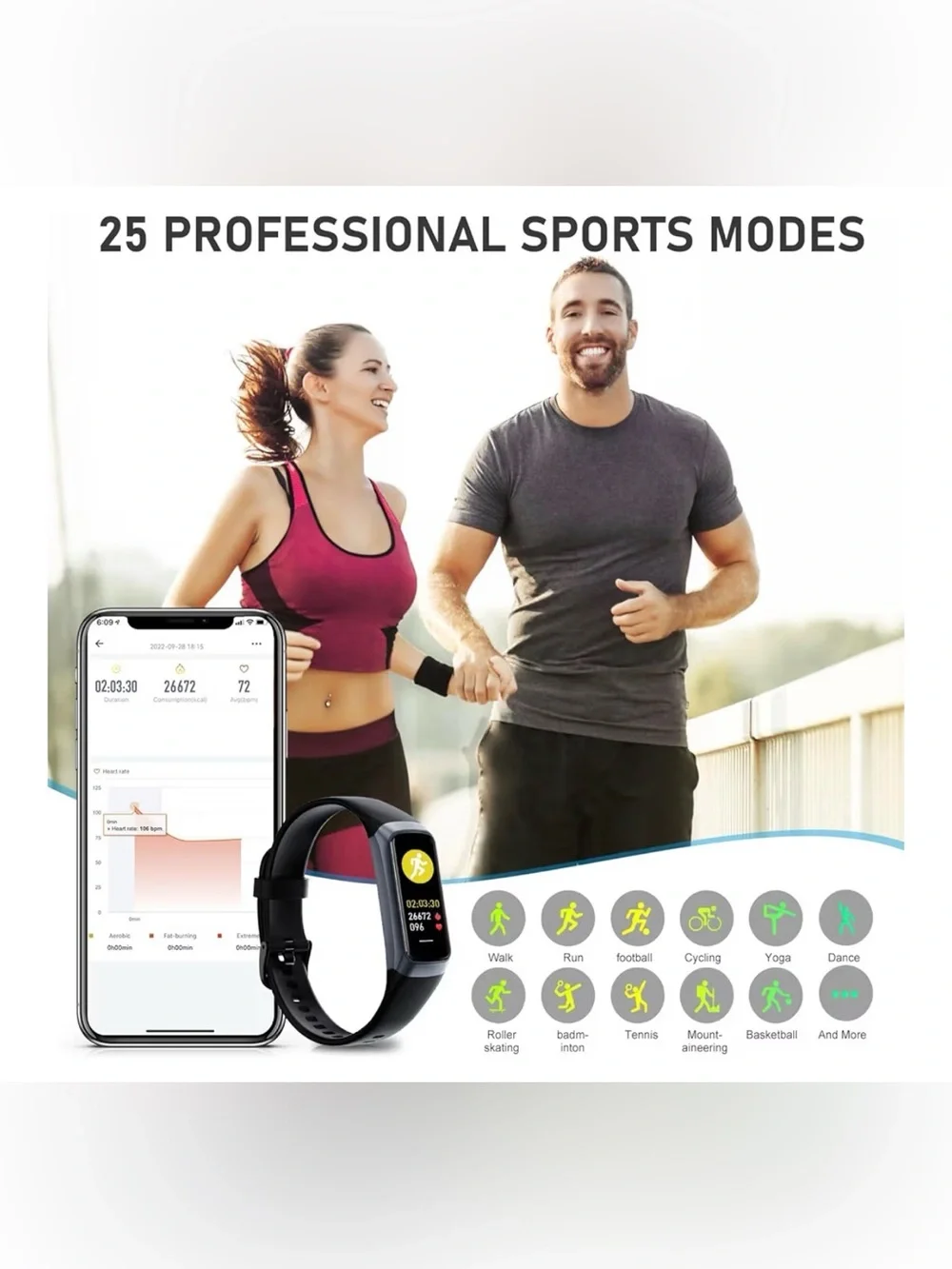 Fitness Tracker Watch Color- Purple